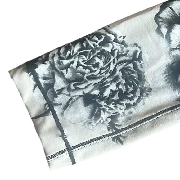 Bylyse Zip-Down Stretch Jacket Sweater Athleisure Nylon Floral Print Size Medium - Picture 9 of 12